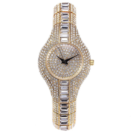 Fashion Watch With Diamonds And Colorful Stones Full Of Diamonds European-Style High-End Watches For Women